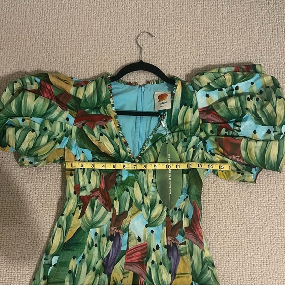 Farm Rio Blue Banana Pingo Midi Dress (SOLD OUT) - Picture 4 of 12